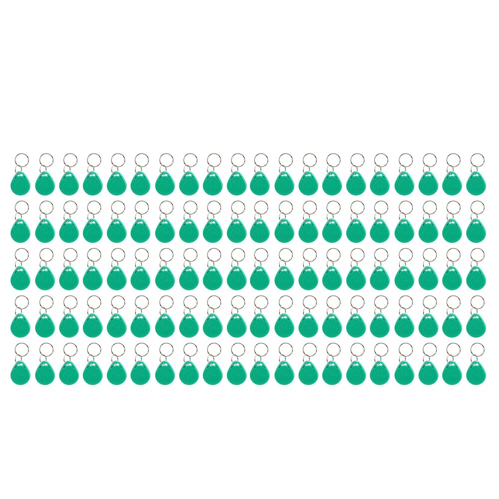 100PCS Door Lock Key Fobs 125KHz Smart Contactless Proximity ID Card Access Control Tag Read Only (Green)