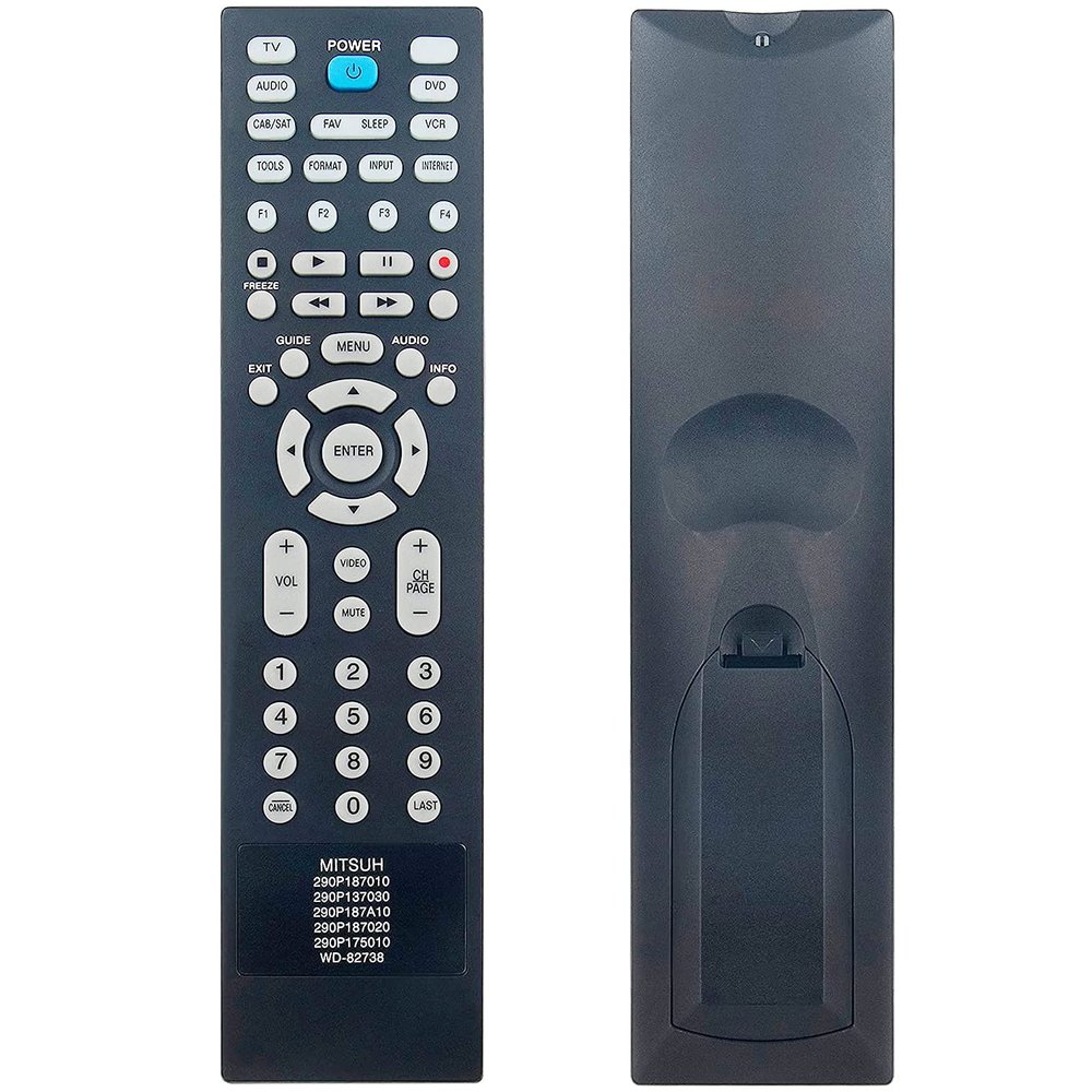 290P187010 290P137030 290P187A10 290P187020 290P175010 New Replace Remote fit for Mitsubishi WD-82738 WD73C10 WD60638CA WD65638CA WD60C10 LT-40164 LT-46164 LT-46265 LT-55154 LT-55164 LT-55265