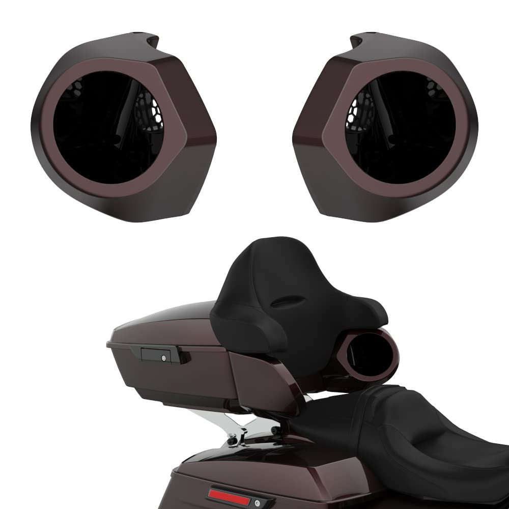 Advanblack Color Matched 6.5 Inch Tour Trunk Pack Rear Speaker Pods fit for Harley King Tour Trunk Pack