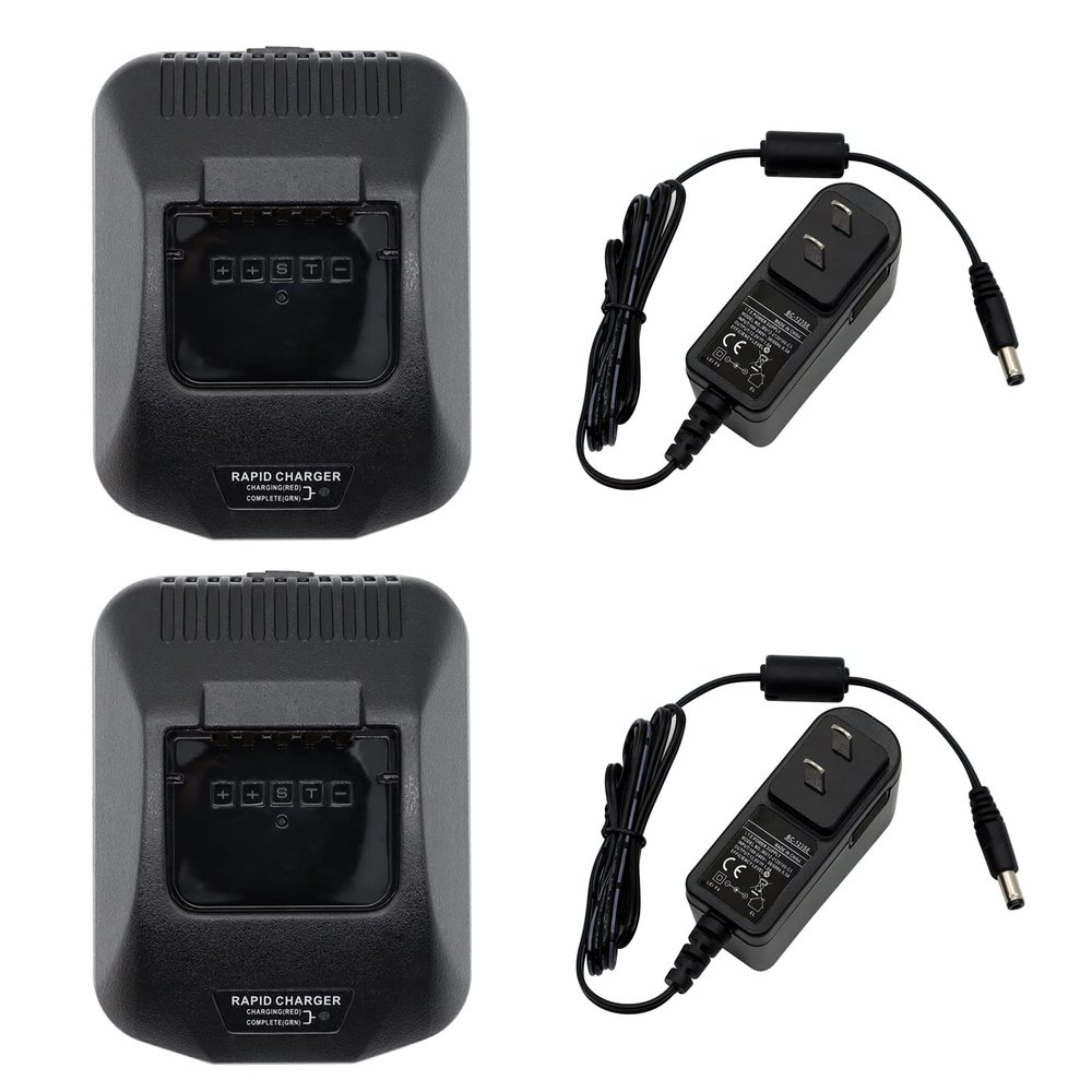 (2PCS) for KSC-25 Charger NX-3320 [2026 Upgraded] for Kenwood NX-220 NX-320 NX-420 TK-2140 TK-2170 KNB-24 KNB-25 KNB-24L KNB-25A KNB-26N KNB-35L KNB-40LC KNB-55L KNB-56N KNB-57L Charger