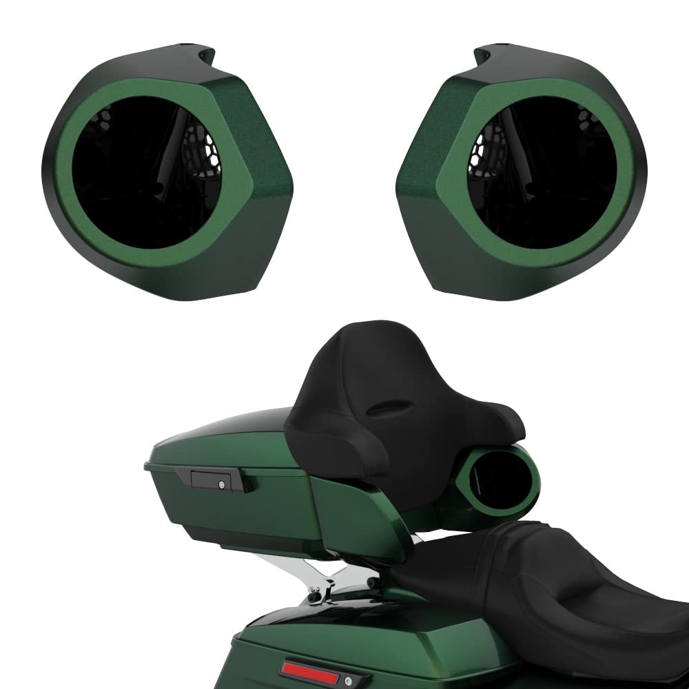 Advanblack Color Matched 6.5 Inch Tour Trunk Pack Rear Speaker Pods fit for Harley King Tour Trunk Pack