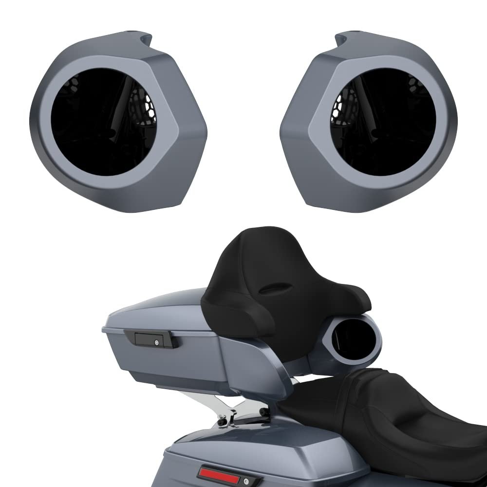 Advanblack Color Matched 6.5 Inch Tour Trunk Pack Rear Speaker Pods fit for Harley King Tour Trunk Pack