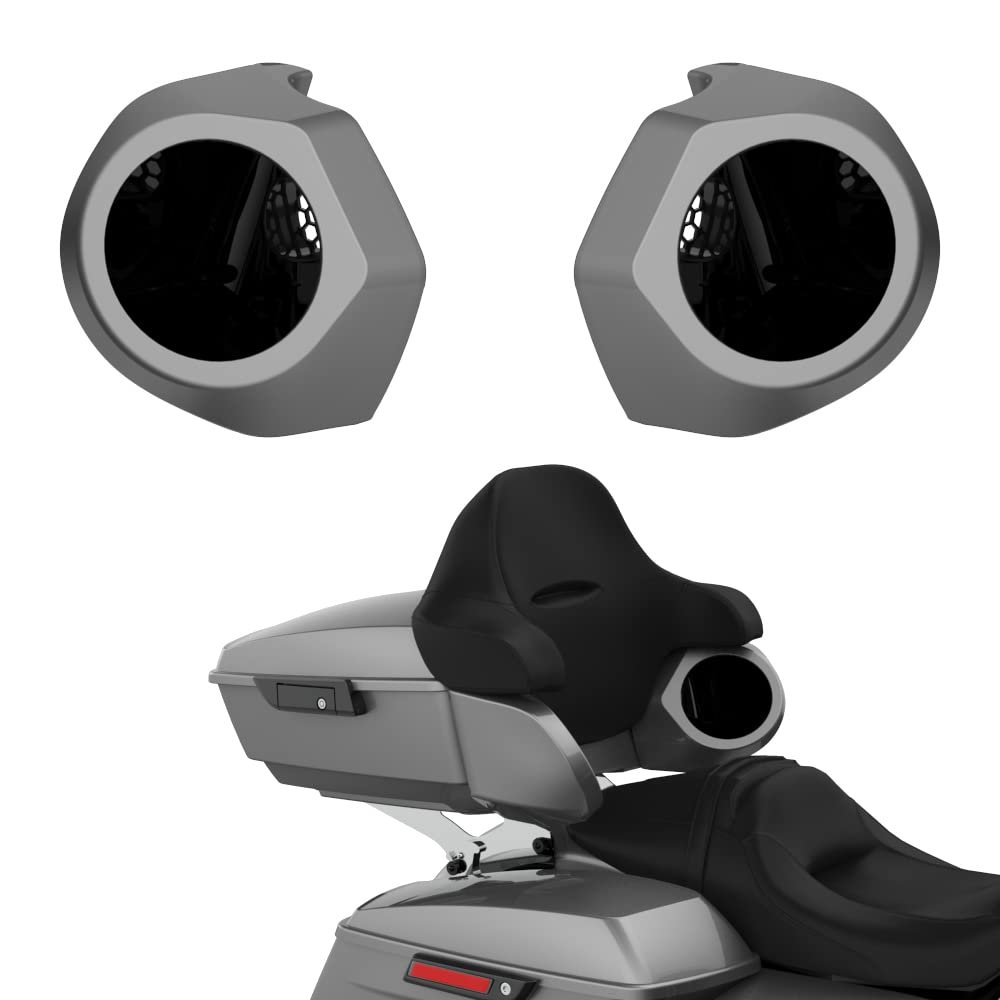 Advanblack Color Matched 6.5 Inch Tour Trunk Pack Rear Speaker Pods fit for Harley King Tour Trunk Pack