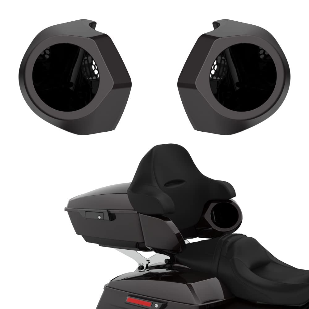 Advanblack Color Matched 6.5 Inch Tour Trunk Pack Rear Speaker Pods fit for Harley King Tour Trunk Pack