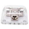 2 Way Power Distribution Block 2 Way Power Distribution Block 0GA 1 in 2 Out Zinc Alloy Chrome Plated Universal for Car Boat view 1