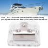 2 Way Power Distribution Block 2 Way Power Distribution Block 0GA 1 in 2 Out Zinc Alloy Chrome Plated Universal for Car Boat view 2