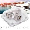 2 Way Power Distribution Block 2 Way Power Distribution Block 0GA 1 in 2 Out Zinc Alloy Chrome Plated Universal for Car Boat view 3