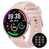 AMOLED Smart Watch (Answer/Make Call) for Women, With/Without Phone Mode, 1.43" Round Fitness Watch, Body Temperature Thermometer, Heart Rate, SpO2, Sleep Monitor, 7-10 Days Battery, Pink view 1