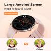 AMOLED Smart Watch (Answer/Make Call) for Women, With/Without Phone Mode, 1.43" Round Fitness Watch, Body Temperature Thermometer, Heart Rate, SpO2, Sleep Monitor, 7-10 Days Battery, Pink view 2