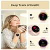 AMOLED Smart Watch (Answer/Make Call) for Women, With/Without Phone Mode, 1.43" Round Fitness Watch, Body Temperature Thermometer, Heart Rate, SpO2, Sleep Monitor, 7-10 Days Battery, Pink view 4