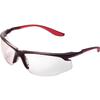 Global Industrial Sport Half Frame Safety Glasses, Anti-Fog, Clear Lens, Red Frame view 1
