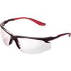 Global Industrial Sport Half Frame Safety Glasses, Anti-Fog, Clear Lens, Red Frame view 2