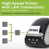 DYMO LabelWriter 550 Turbo Direct Thermal Label Printer, Black - USB and LAN Connectivity - Print up to 90 Labels Per Minute, 300 dpi, Auto Label Recognition, Monochrome Label Maker - BROAG (Renewed) view 4