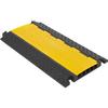 Global Industrial 5-Channel Heavy-Duty Cable Protector, 32,600 lbs. Cap., Black & Yellow view 2