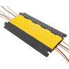 Global Industrial 5-Channel Heavy-Duty Cable Protector, 32,600 lbs. Cap., Black & Yellow view 3