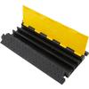 Global Industrial 3-Channel Heavy-Duty Cable Protector, 32,600 lbs. Cap., Black & Yellow view 2