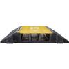 Global Industrial 3-Channel Heavy-Duty Cable Protector, 32,600 lbs. Cap., Black & Yellow view 3