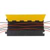 Global Industrial 3-Channel Heavy-Duty Cable Protector, 32,600 lbs. Cap., Black & Yellow view 4