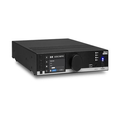 Audac MFA216 Multifunktionaler Verstrker, 2x80W@4Ohm/100V, 1 SourceCon Steckplatz, RS232/TCP-IP/USB, 9.5" 1HE