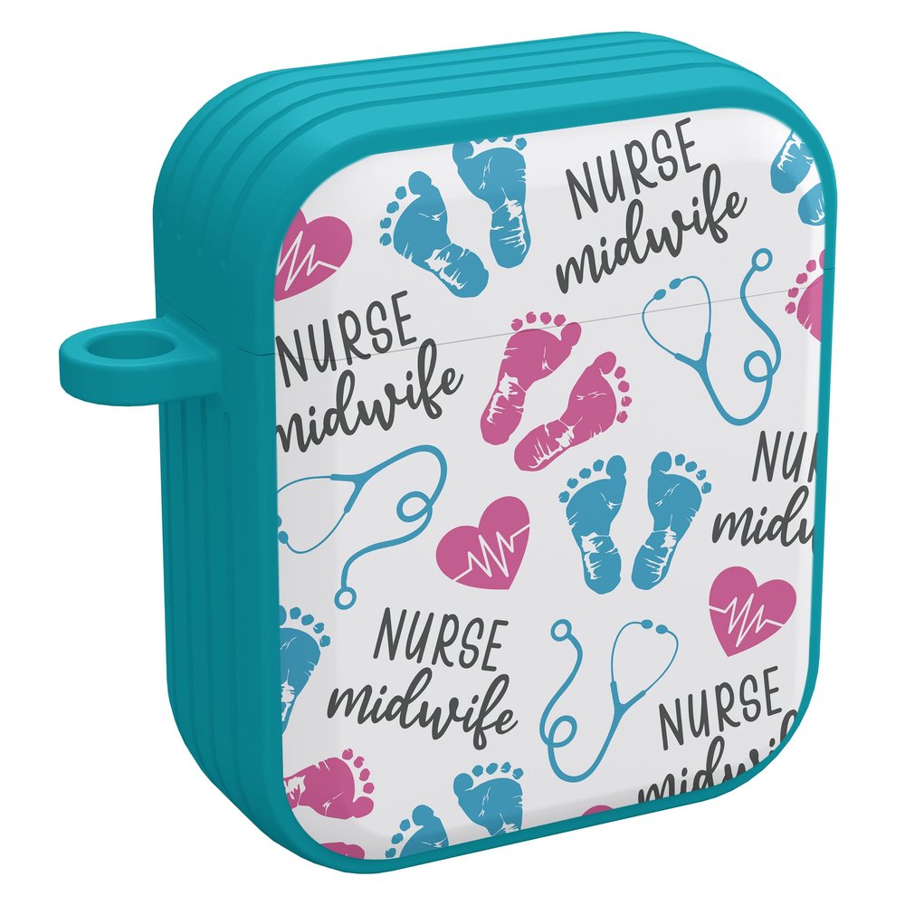 AFFINITY BANDS Nursing HDX Case Cover Compatible with Apple AirPods Gen 1 & 2 (Midwife Nurse)