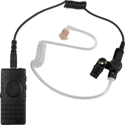 PRYMEBLU BTH-300-MAX is Multi-Functional Bluetooth Lapel Microphone for Two-Way radios, cellphones, and Tablets for PoC Apps (BTH-300-MAX-KIT2 with Recon Series Clear Tube Earphone)