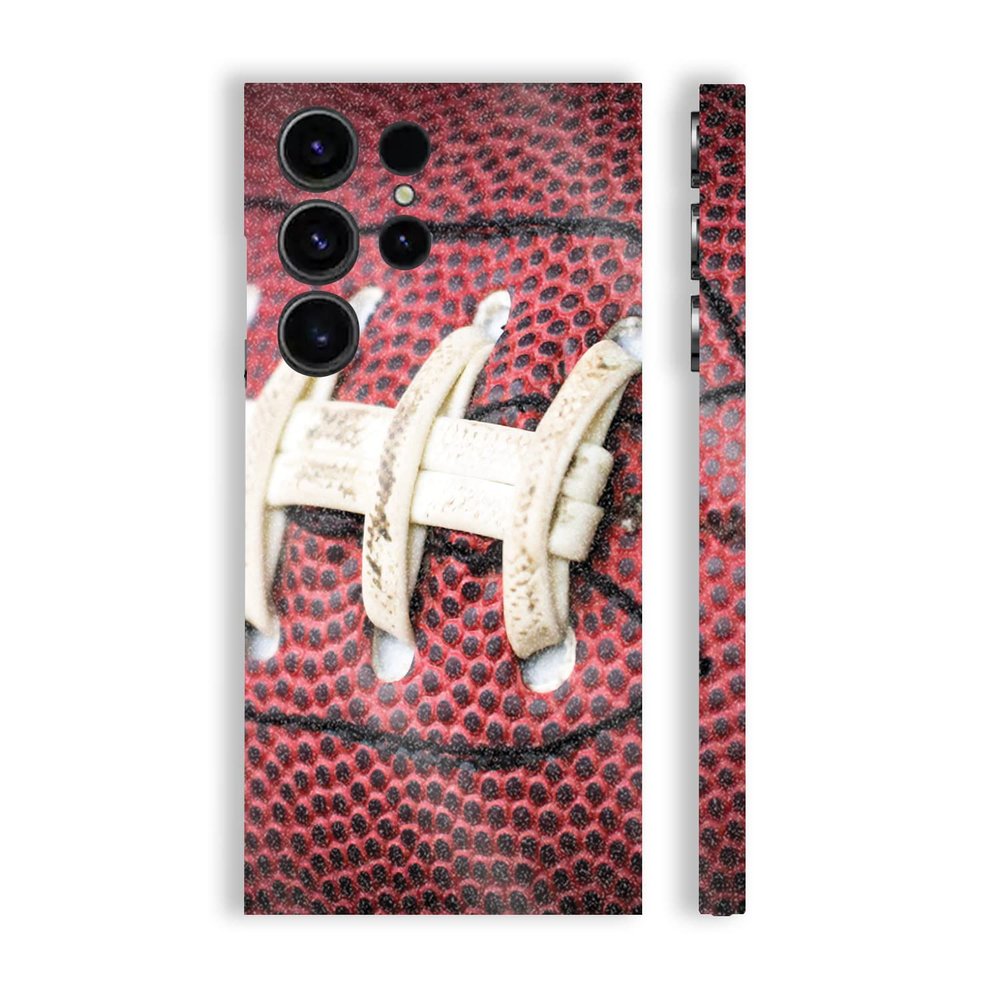 MightySkins Glossy Glitter Skin Compatible with Samsung Galaxy S23 Ultra Full Wrap - Football Laces | Protective, Durable High-Gloss Glitter Finish | Easy to Apply & Change Styles | Made in The USA