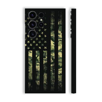 MightySkins Skin Compatible with Samsung Galaxy S23 Ultra Full Wrap - American Camo | Protective, Durable, and Unique Vinyl Decal wrap Cover | Easy to Apply & Change Styles | Made in The USA