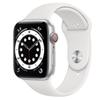 Apple Watch Series 6 (GPS + Cellular, 44mm) - Titanium Case with White Sport Band (Renewed) view 3