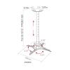 HIHELO Projector Mount Projector Mounting Projector Stand Bracket Ceiling Projector with Adjustable Telescopic Perfect for Home Or Studio Black Adjustable Projector Stand view 2