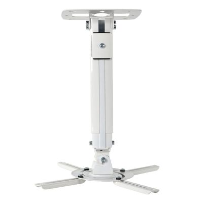 HIHELO Projector Mount Projector Installation Projector Wall Bracket Adjustable Ceiling Projector Ceiling Bracket 17.6LB Load Capacity White Adjustable Projector Stand