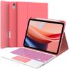 GreenLaw Keyboard Case for iPad 11th Generation(A16,2025) / 10th Generation(2022), Stain-Resistant Cover, 7 Color Backlit, Detachable Keyboard Case with Touchpad and Pencil Holder, Rose Red view 1