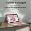 GreenLaw Keyboard Case for iPad 11th Generation(A16,2025) / 10th Generation(2022), Stain-Resistant Cover, 7 Color Backlit, Detachable Keyboard Case with Touchpad and Pencil Holder, Rose Red view 3