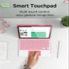GreenLaw Keyboard Case for iPad 11th Generation(A16,2025) / 10th Generation(2022), Stain-Resistant Cover, 7 Color Backlit, Detachable Keyboard Case with Touchpad and Pencil Holder, Rose Red view 4