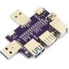 risingsaplings 2pcs USB Breakout Board 8 in 1 Type A 3.0 Male to Mini Type-C Micro Type-B Female Converter Board view 2