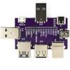 risingsaplings 2pcs USB Breakout Board 8 in 1 Type A 3.0 Male to Mini Type-C Micro Type-B Female Converter Board view 3