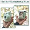 CAIYOULE Clear Case for Fujifilm Instax Mini 12 Camera with PU Leather Carrying Bag - Clear and Green view 4