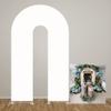 Iydamc White U-Shaped Arch Fabric Covers Arched Backdrop Stand Covers for Birthday Parties Wedding Bridal Shower Party Decorations Banner GX-270 view 1
