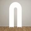 Iydamc White U-Shaped Arch Fabric Covers Arched Backdrop Stand Covers for Birthday Parties Wedding Bridal Shower Party Decorations Banner GX-270 view 2