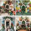 Iydamc White U-Shaped Arch Fabric Covers Arched Backdrop Stand Covers for Birthday Parties Wedding Bridal Shower Party Decorations Banner GX-270 view 4