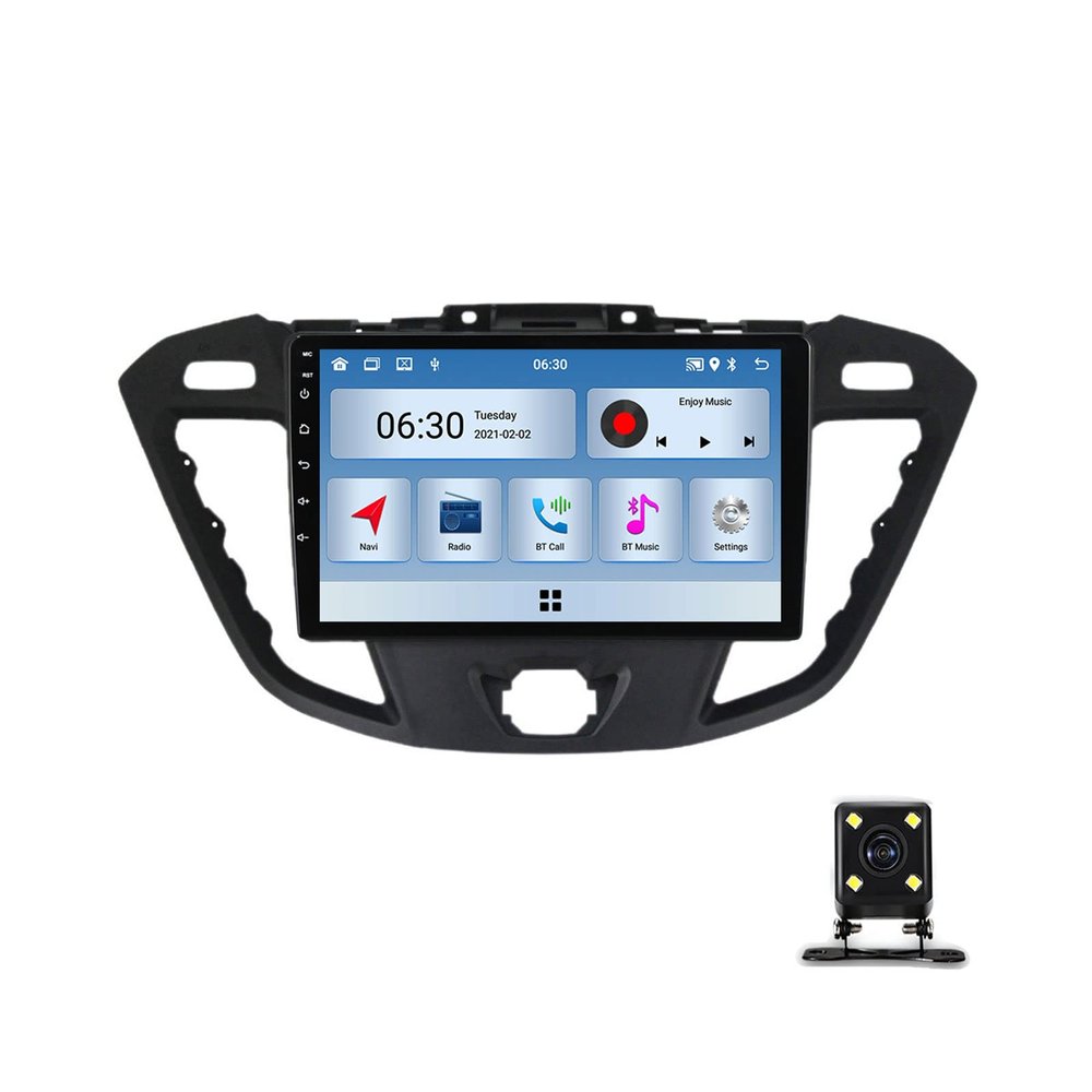 ZEARLY Double Din Car Stereo 9 Inch Touchscreen Car in-Dash Navigation for Ford Transit Custom 2013-2017 with Backup Camera/Mirror Link/Carplay/Android Auto/USB/Bluetooth/FM Car Radio,M100s