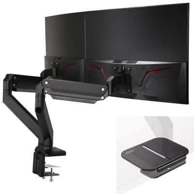 AVLT Dual Monitor Arm and Reinforcement Plate
