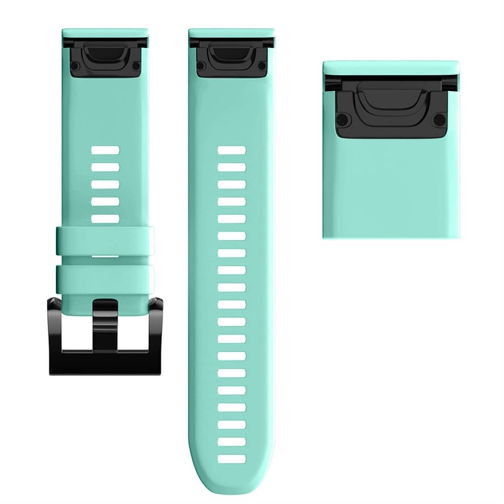 AEHON 26 22MM Silicone Quick Release Watchband Strap for Garmin Fenix 7 7X 6X 5X 3 3HR Watch Easyfit Wrist Band Strap (Color : Teal, Size : 26mm Fenix 6X Pro)