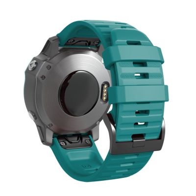 AEHON For Garmin Fenix 7 / 7X / 7s Quick Release Silicone Watch band Wrist Strap Smart Watch Easyfit Band Strap (Color : Blue Green, Size : Fenix 7S)
