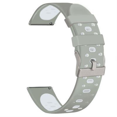 AEHON 20mm Colorful Watchband strap for Garmin Forerunner 245 245M 645 Music vivoactive 3 Sport silicone Smart watchband Bracelet (Color : Silver White, Size : For Forerunner 245)
