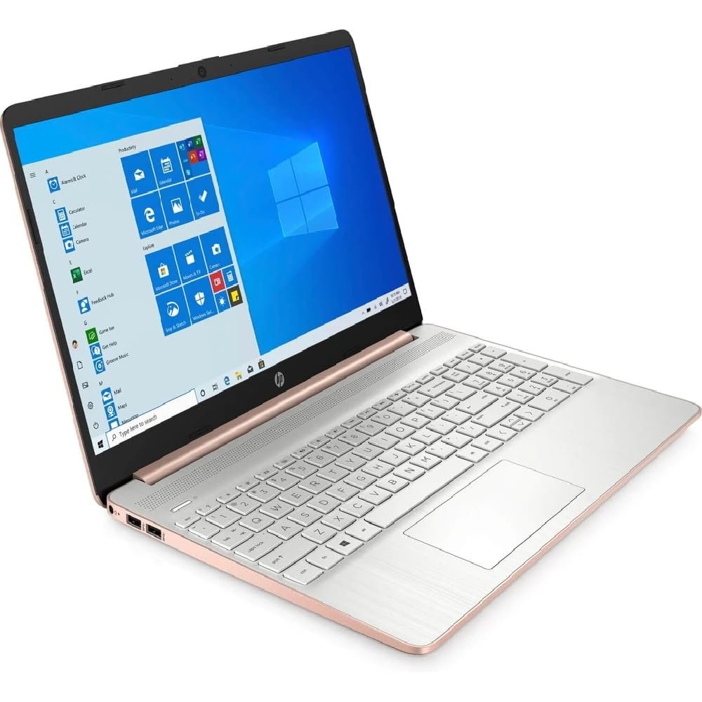 HP 15-ef1073wm, 15.6" HD Screen, AMD Athlon Silver 3050U, 4 GB DDR4 Memory, 128 GB SSD, 1-Year Office 365, Win 10 Home S Mode, Rose Gold
