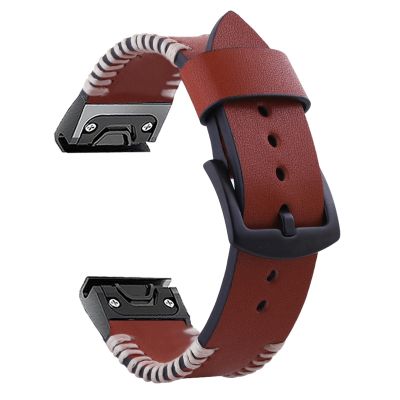 AXTI 20 26mm Sport Watchband for Garmin Fenix 6X 6 Pro 5X 5 Plus 3 HR forerunner 935 945 Easy Fit Quick release wirst Straps (Color : Dark brown, Size : 26mm Fenix 5X 6X Pro)