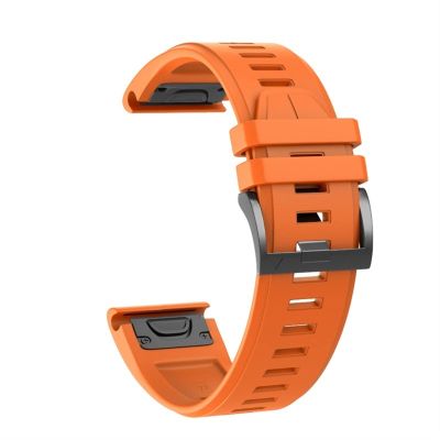 AXTI 26 22 20MM Watchband Strap for Garmin Fenix 7x Fenix 7Fenix 7s Smart Watch Quick Release Silicone Easyfit Wrist Strap (Color : Orange, Size : 20mm Fenix 7s)