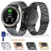 AXTI Stainless Steel 26mm 22mm Quick Release Watchband Wriststrap For Garmin Fenix 6 6X Pro 5X 5 Plus 3 HR Watch Easyfit Strap (Color : Rose Gold, Size : 22mm Fenix 5 5 Plus) view 2