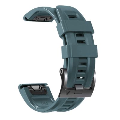 BRART 26 22MM Silicone Quick Release Watchband Strap For Garmin Fenix 7X 7 6 6X Pro 5X 5Plus 3HR Smartwatch Easyfit Wristband Bracelet (Color : Navy Blue, Size : 26mm Fenix5X 5X Plus)