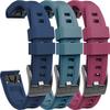 CZKE 20mm Women Strap for Garmin Fenix 7S/Fenix 7S Solar/Fenix 7S Sapphire Solar/Fenix 6S/Fenix 6S Pro/Fenix 5S/Fenix 5S Plus (3-Pack) (Color : Midnight Blue/Steel Blue/Sangria) view 1